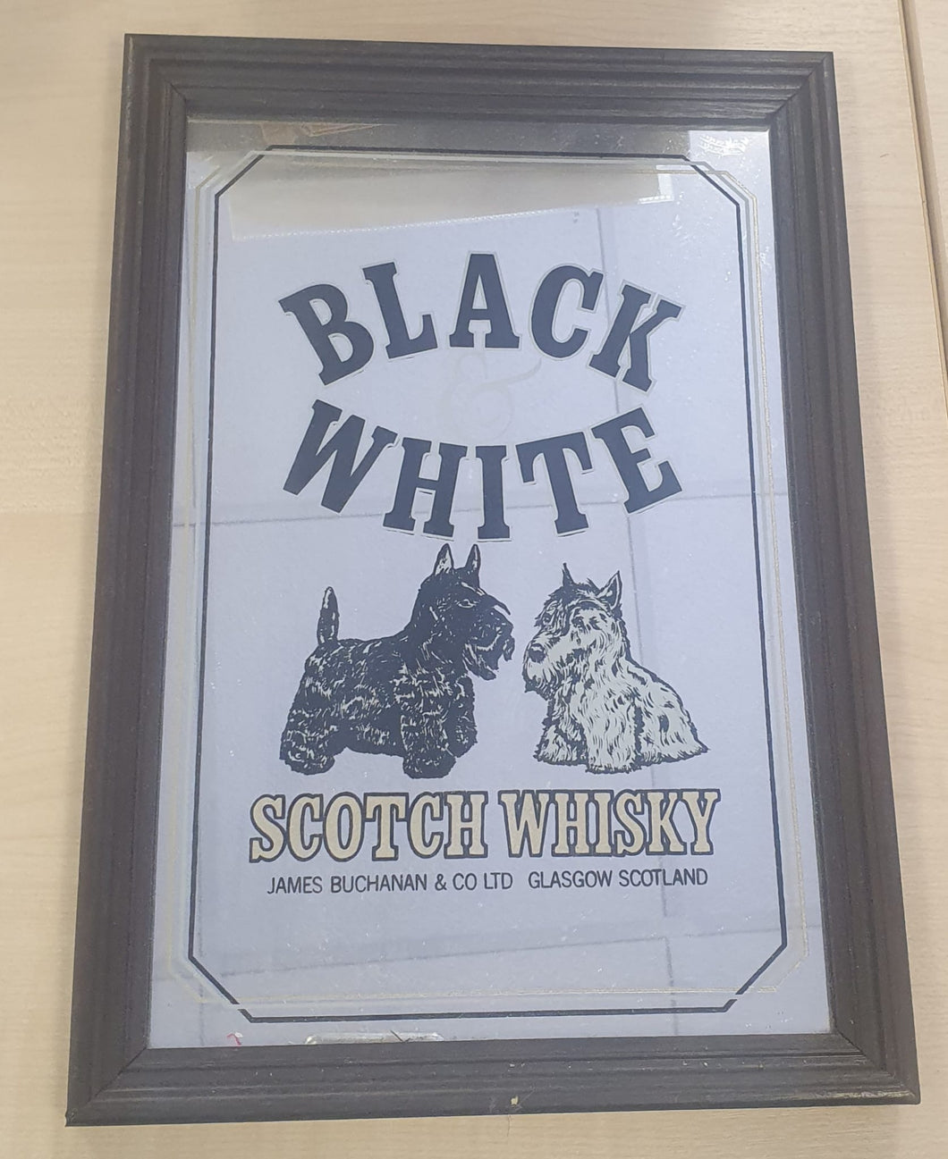 Black & White Scotch whiskey Dog Mirror